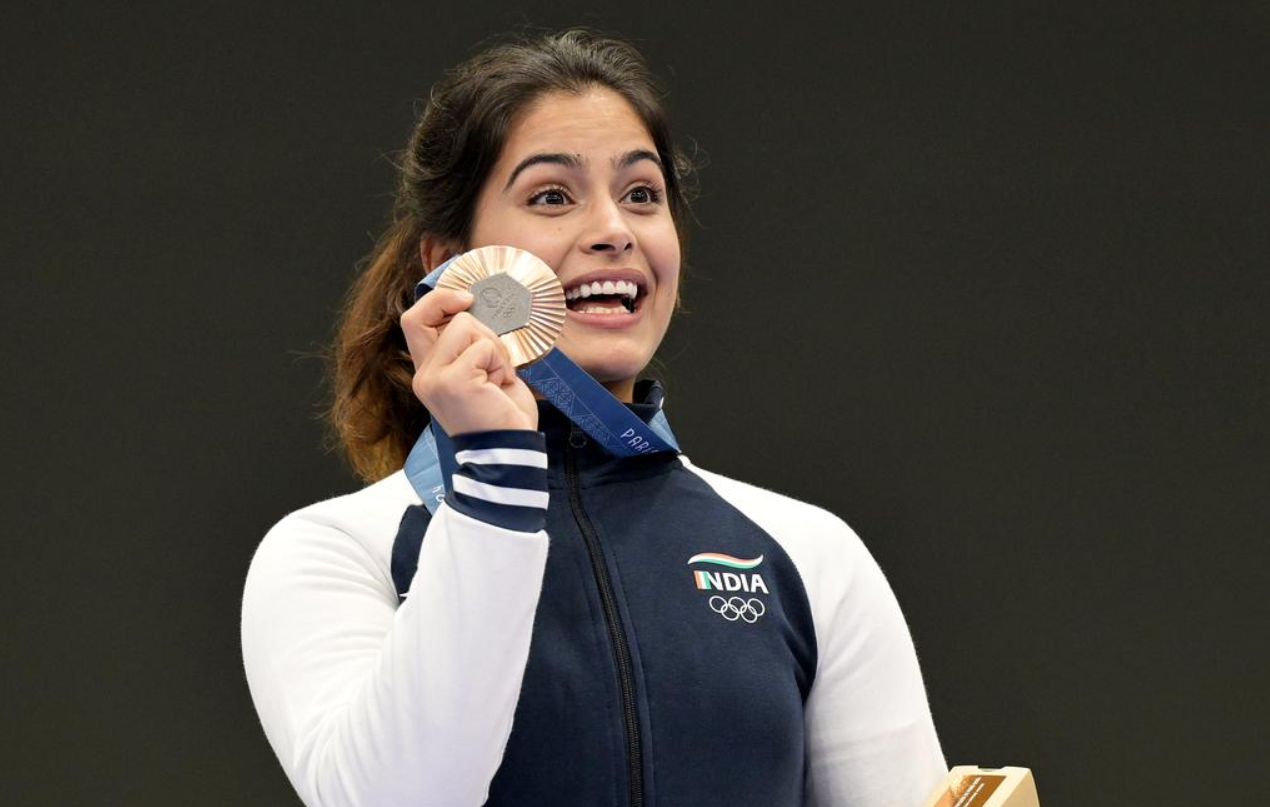 Manu Bhaker after winning Bronze medal at Paris Olympics 2024