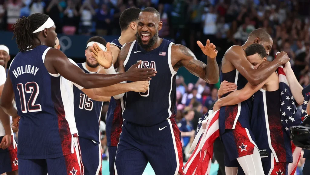 USA Basketball Team in Final of Paris Olympics