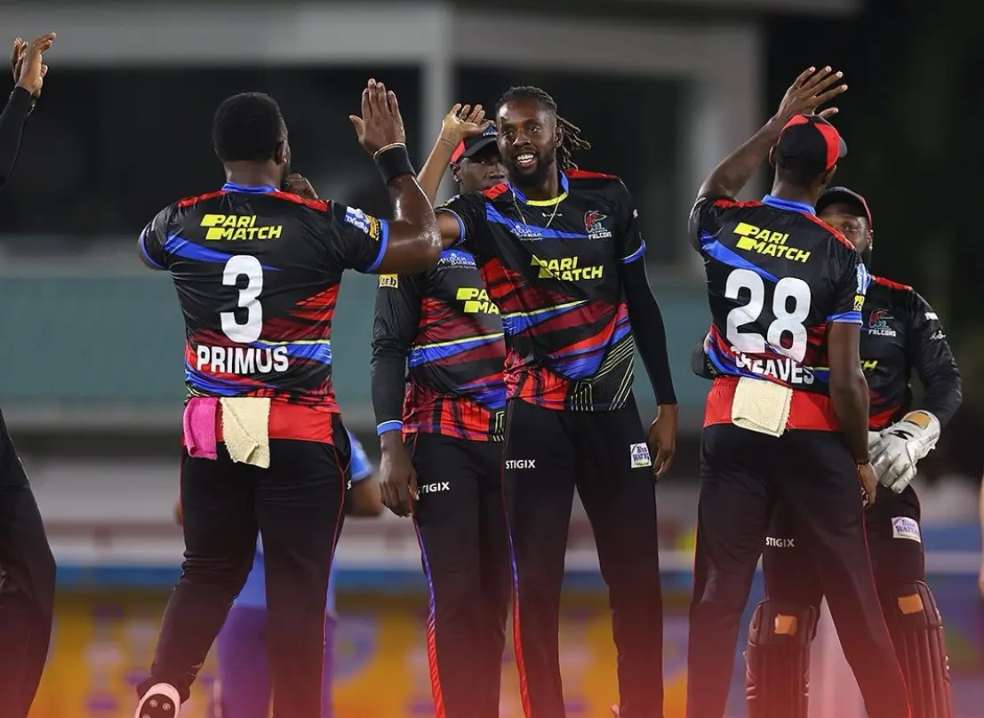 Antigua and Barbuda Falcons players during a match
