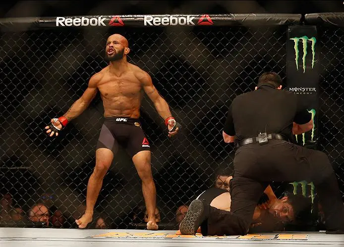 Demetrious Johnson during his fight