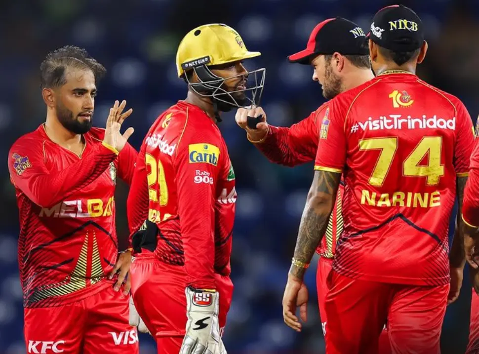 CPL 2024, Match 12: SLK vs TKR| Match Results| Scorecard| Award Winners| Stats Trinbago Knight Riders during a match