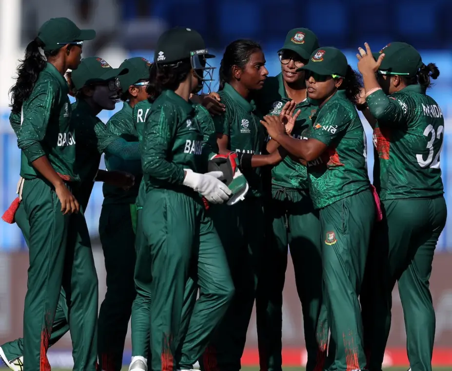 Bangladesh Women's Cricket team during a match