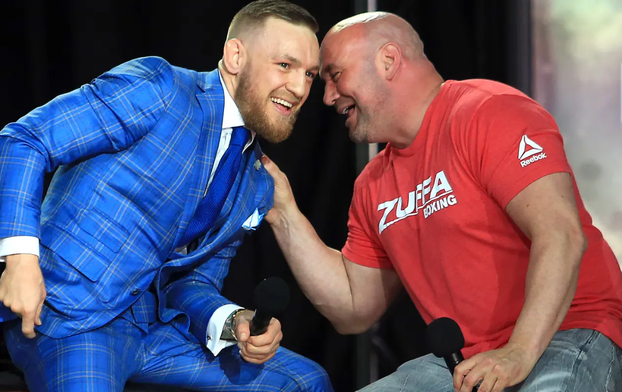 “I do believe that Conor McGregor will fight in 2025”- Dana White Conor McGregor with Dana White during a press conference