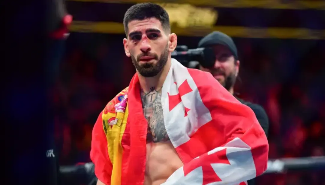 “I will be the first one to knock you out” Ilia Topuria Reiterates What He Is Planning For Max Holloway Ilia Topuria during a bout