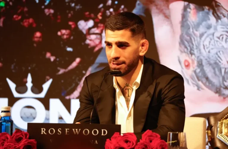 Ilia Topuria during press conference