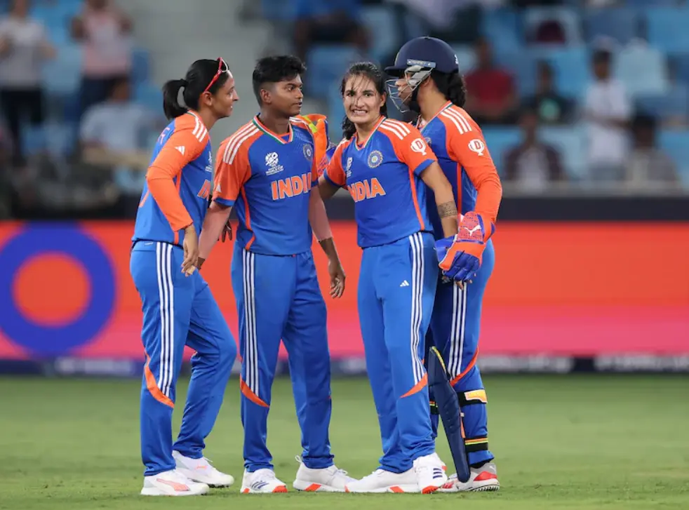 T20 Women’s World Cup 2024, Match 7th: IND(W) vs PAK(W)| Match Results| Scorecard| Award Winners| Stats Indian women's team player during a match