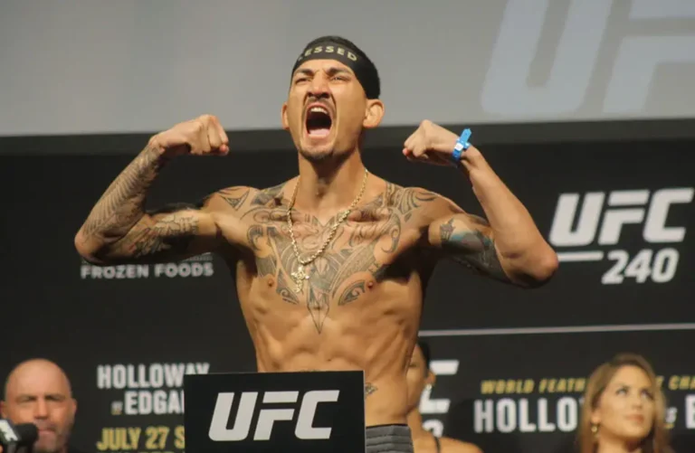 Max Holloway during weigh-ins