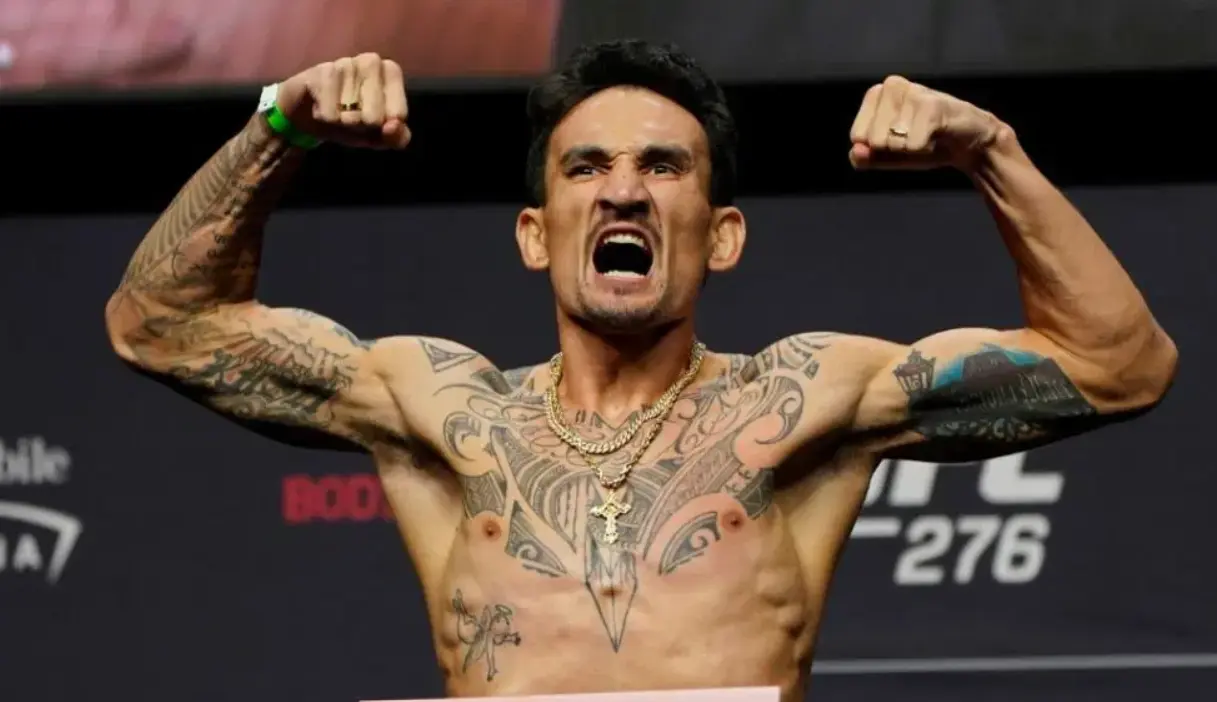 “I’m Excited” Max Holloway Is All Pumped Up For His Fight Against Ilia Topuria Max Holloway during weigh-ins