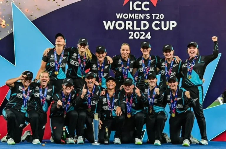 New Zealand women after winning the T20 World Cup 2024