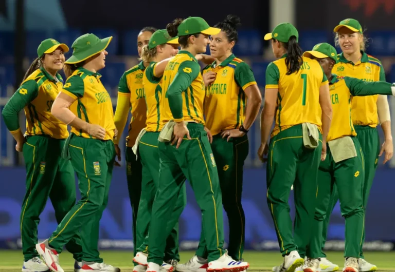 South Africa women cricket players during a match