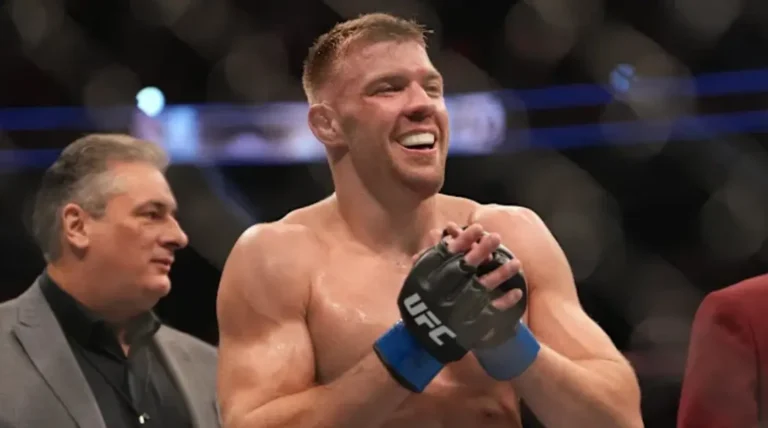 Dricus du Plessis after a win