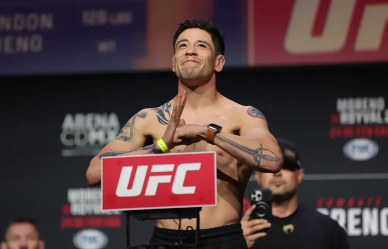 Brandon Moreno during weigh-ins