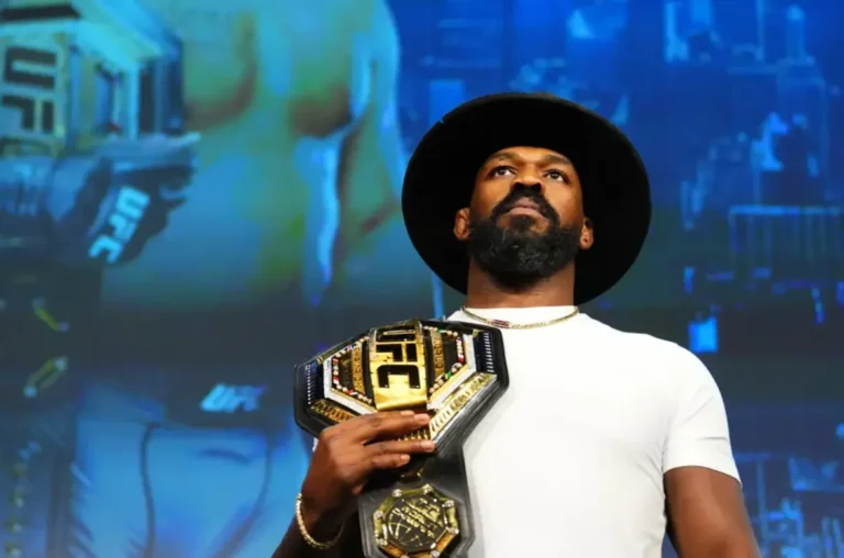 Jon Jones during a press conference