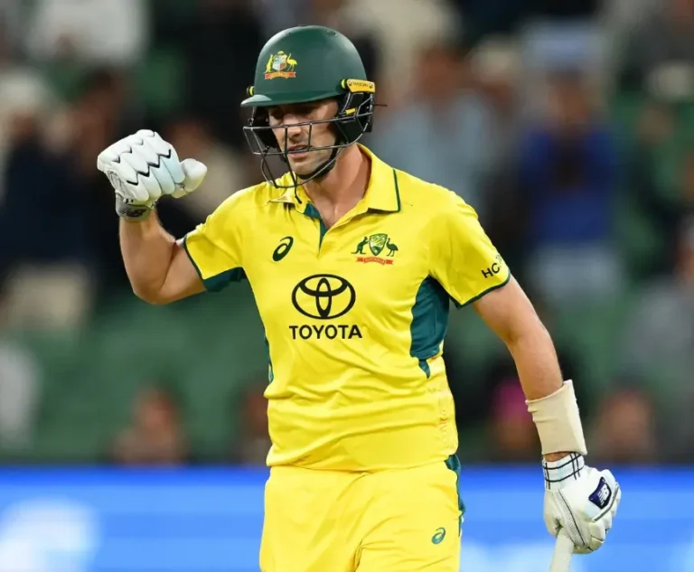Pat Cummins during Australia vs Pakistan ODI match