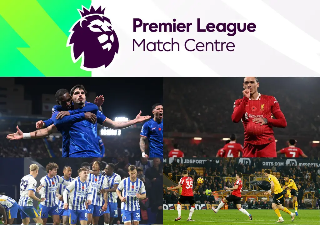 Premier League Matchday 11 of 38 Match Results: Liverpool Top The Table, Man City Lost Fourth Match, Arsenal And Chelsea Shared Points Premeir League Matchday 11 of 38 Results