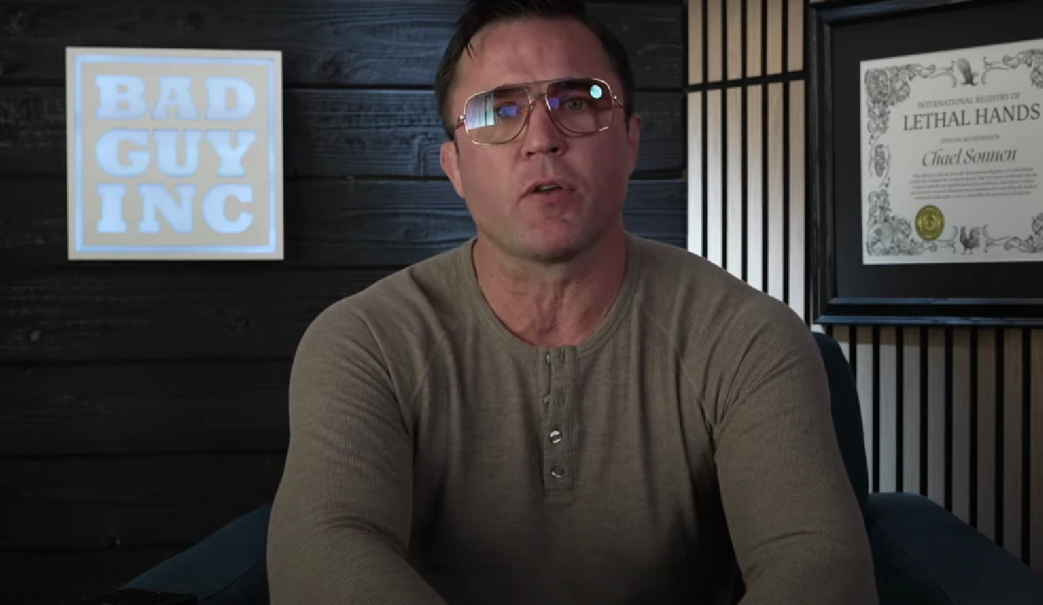 Chael Sonnen in a YouTube video