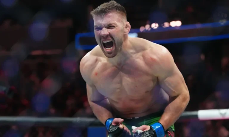 Dricus du Plessis after finishing his fight