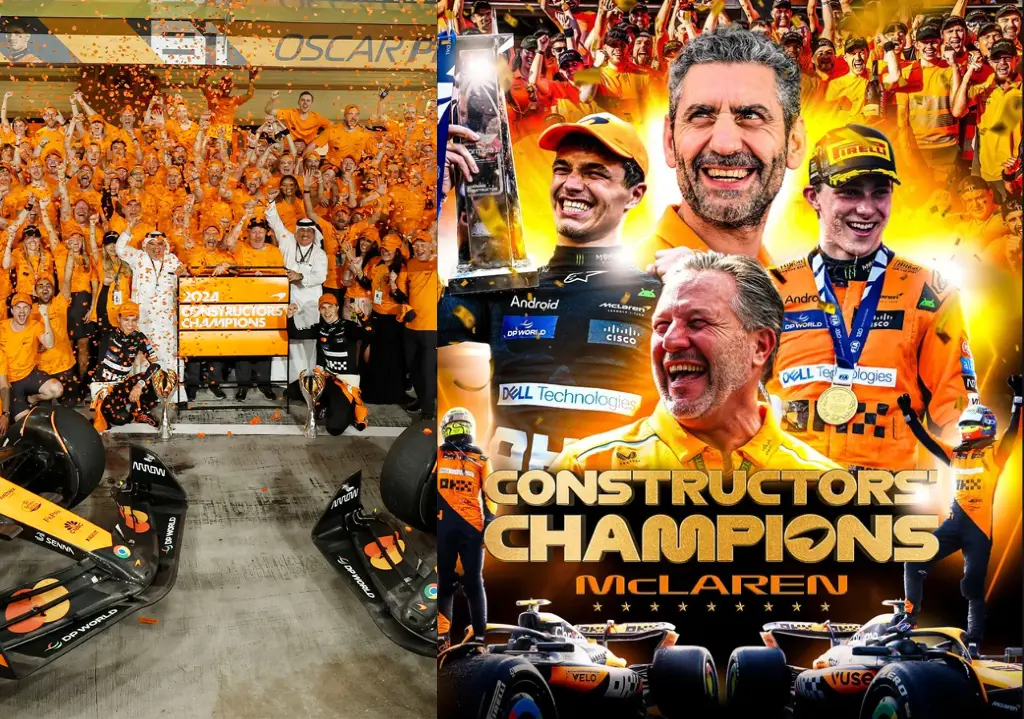 F1 McLaren Team Becomes The Constructors Champions After Winning the 2024 Team Title In Abu Dhabi Grand Prix McLaren Constructor Champions 2024