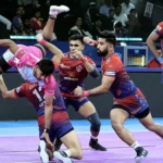 UP Yoddhas players during a match