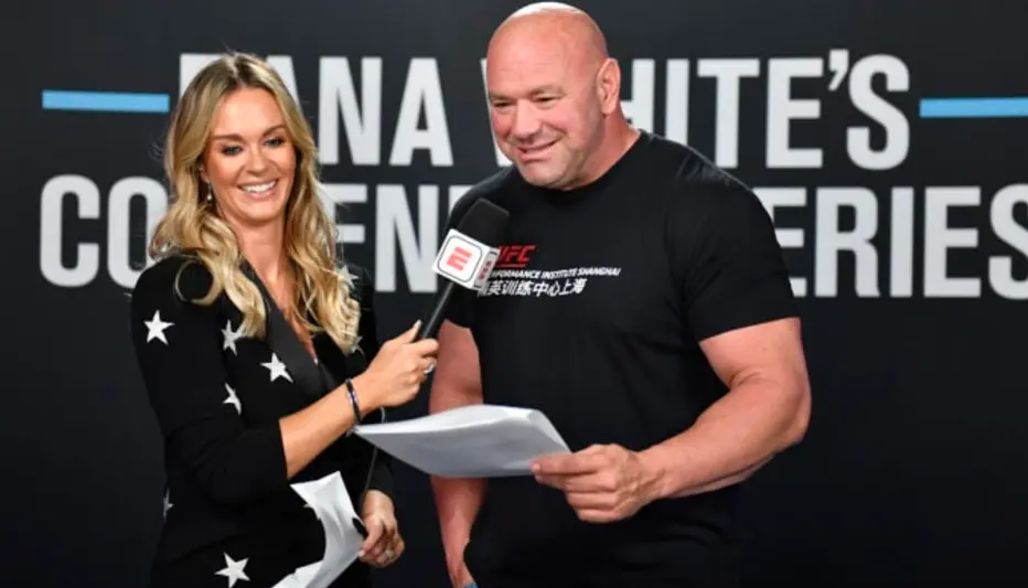 “I’ve been a big fan of his” MMA Analyst Laura Sanko Clarified Rumors About His Crush On Kazakh Fighter Laura Sanko and Dana White