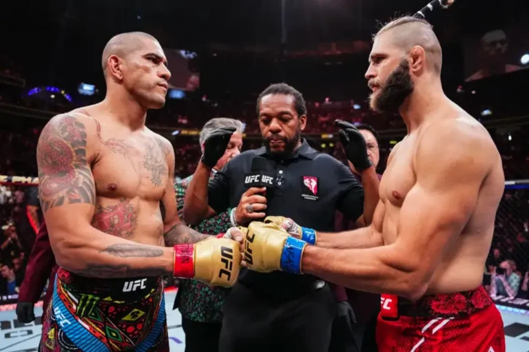 Alex Pereira and Jiri Prochazka during their fight at UFC 303