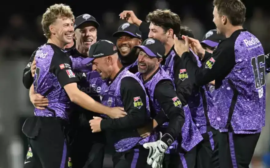 BBL, 41st Match, Hobart Hurricanes Vs Sydney Sixers: Match Results| Scorecard| Award Winners Hobart Hurricanes players during a BBL match