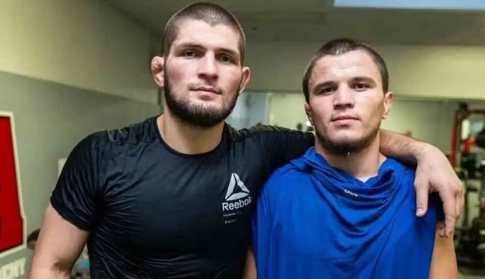 “Will work on our mistakes” Khabib Nurmagomedov Consoles Umar After UFC 311 Loss Khabib Nurmagomedov and Umar Nurmagomedov during training