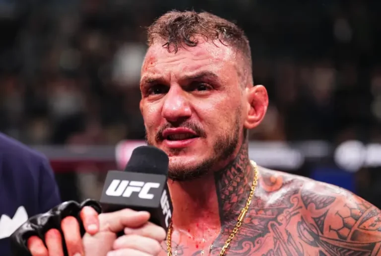 Renato Moicano during post-fight interview