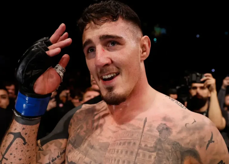 Tom Aspinall after his fight