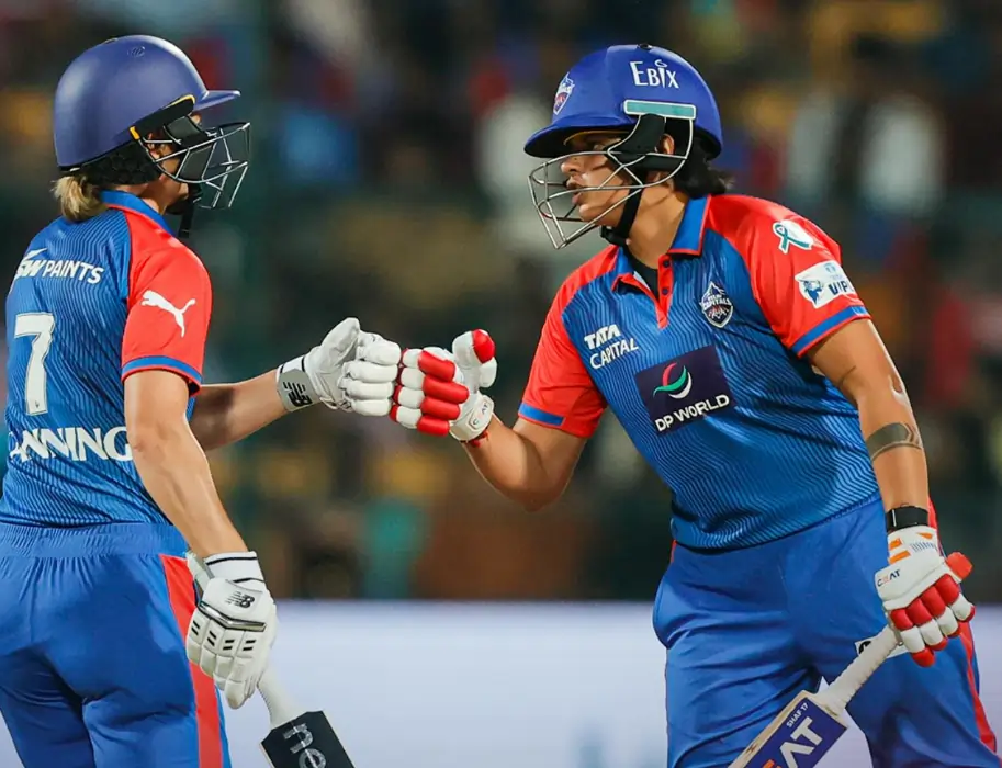 WPL 2025, Match 13th: DC vs MI: Match Highlights| Scorecard| Award Winners| Stats| POTM Meg Lanning and Shafali Verma during a match