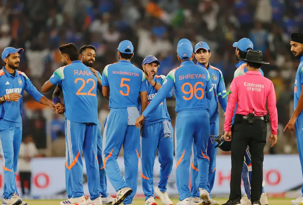 Indian team players after match