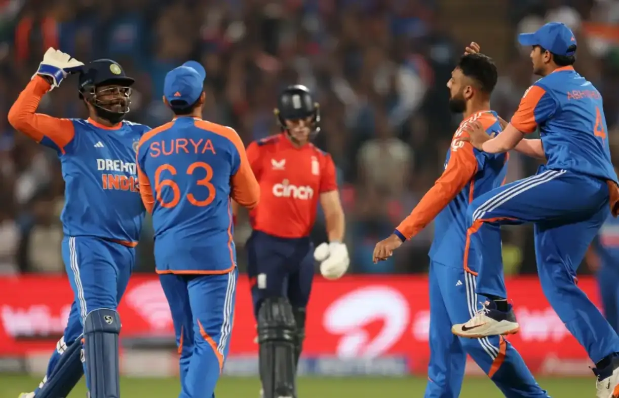 Suryakumar Yadav and other Indian cricket players during a match