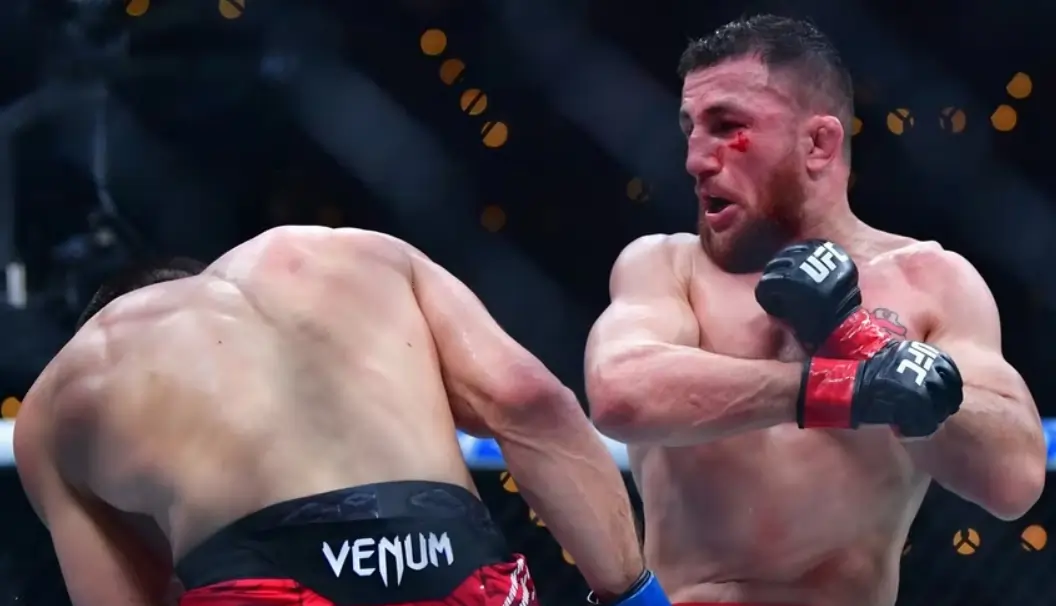 “Whatever you say before the fight comes back to you later,” Merab Dvalishvili Mocks Umar Nurmagomedov Merab Dvalishvili and Umar Nurmagomedov during their fight