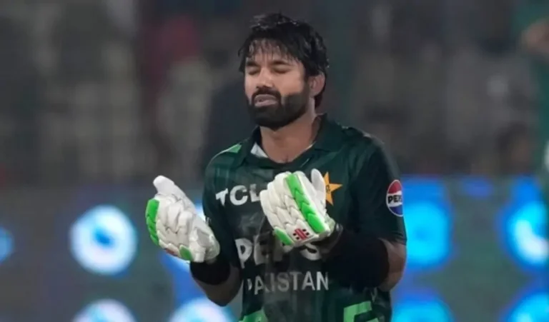 Mohammed Rizwan after scoring his century