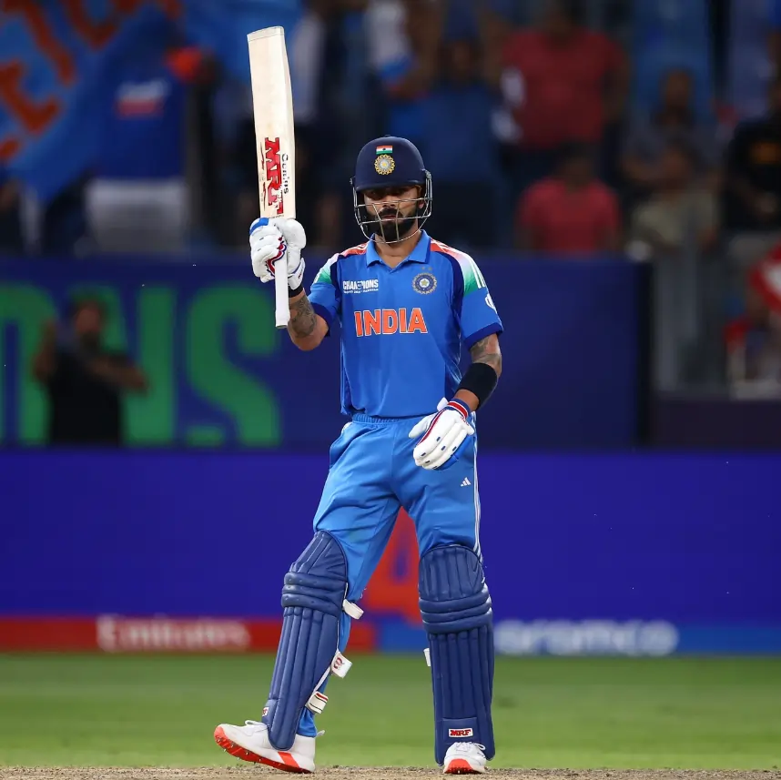 India vs Pakistan, Match 5th, ICC Champions Trophy 2025: Match Highlights| Scorecard| POTM| Award Winners Virat Kohli after scoring his fifty during a match