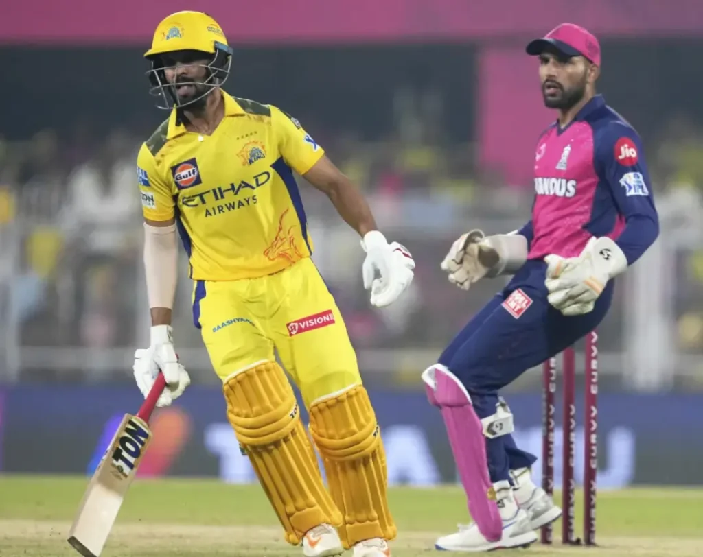 Ruturaj Gaikwad and Dhruv Jurel during an IPL match