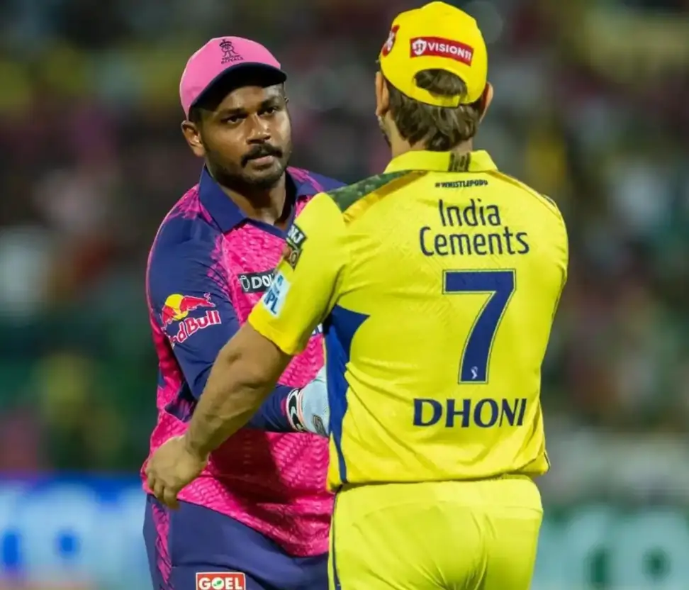 IPL 2025, Match 11th, Rajasthan Royals vs Chennai Super Kings: Weather Prediction And Pitch Report Sanju Samson and MS Dhoni during an IPL match
