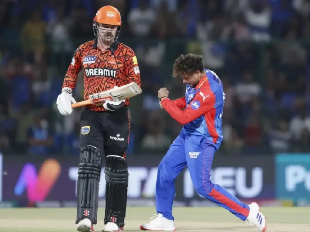 Kuldeep Yadav after dismissing Travis Head
