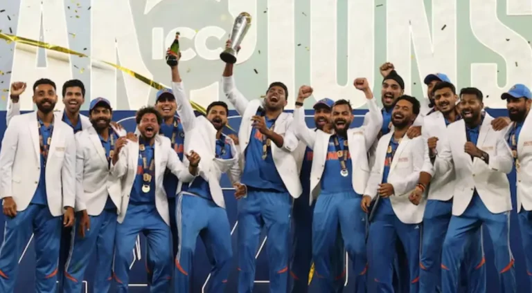 Indian cricket team players after winning CT 2025 final