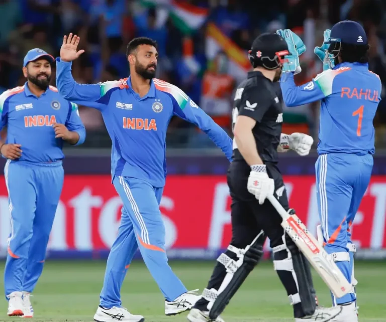 Varun Chakravarthy after taking Kane Williamson's wicket