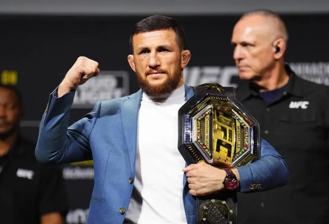 Merab Dvalishvili To Fight Sean O’Malley Next? Merab Dvalishvili during press conference
