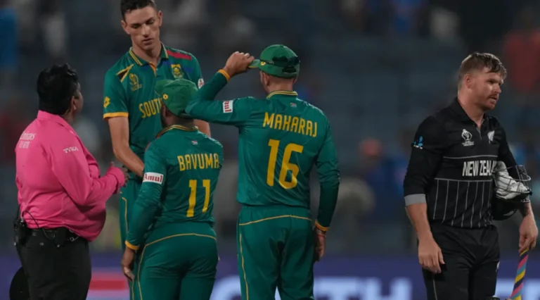 South Africa and New Zealand players during a match