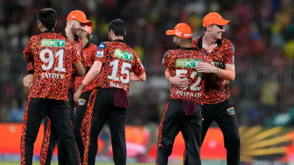 Sunrisers Hyderabad team players after an IPL match