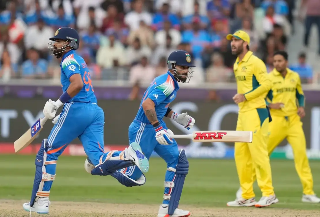 India vs Australia, Semi-Final 1, ICC Champions Trophy 2025: Match Highlights| Scorecard| POTM| Award Winners Shreyas Iyer and Virat Kohli while running between wickets
