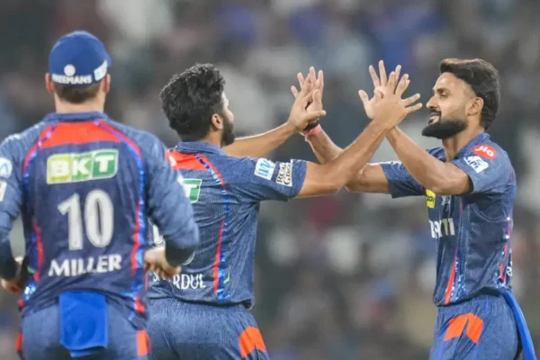 IPL 2025, Match 45th, MI vs LSG: Weather Prediction And Pitch Report Shardul Thakur with LSG team players during an IPL match