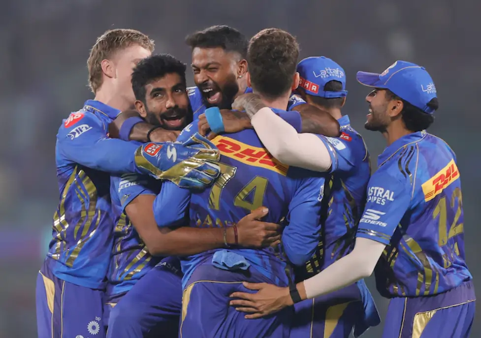 Mumbai Indians players during a match