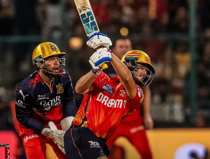 Nehal Wadhera during an IPL match