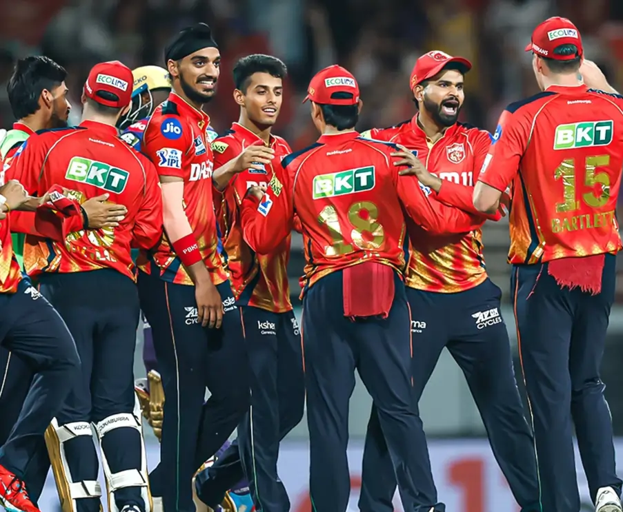 Punjab Kings players during a match