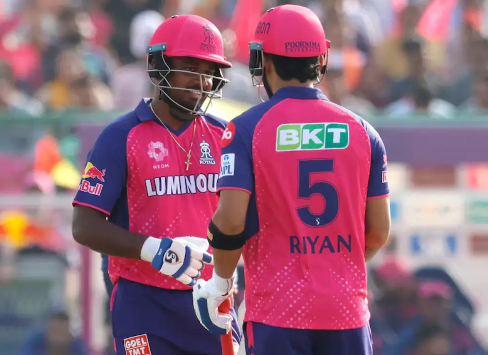 Rajasthan Royals Breaks Silence After Accusations Of Match Fixing Against LSG Sanju Samson and Riyan Parag during an IPL match
