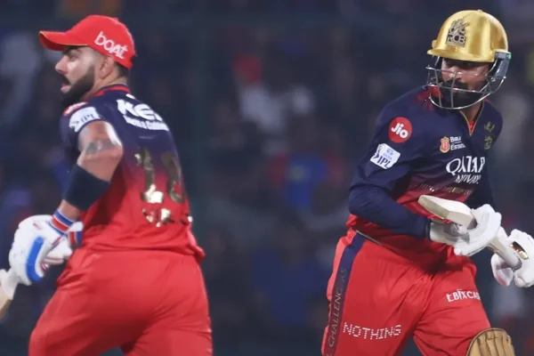 IPL 2025, Match 46th, DC vs RCB: Match Results| Award Winners| Captains’ Corner| POTM Krunal Pandya and Virat Kohli during an IPL match